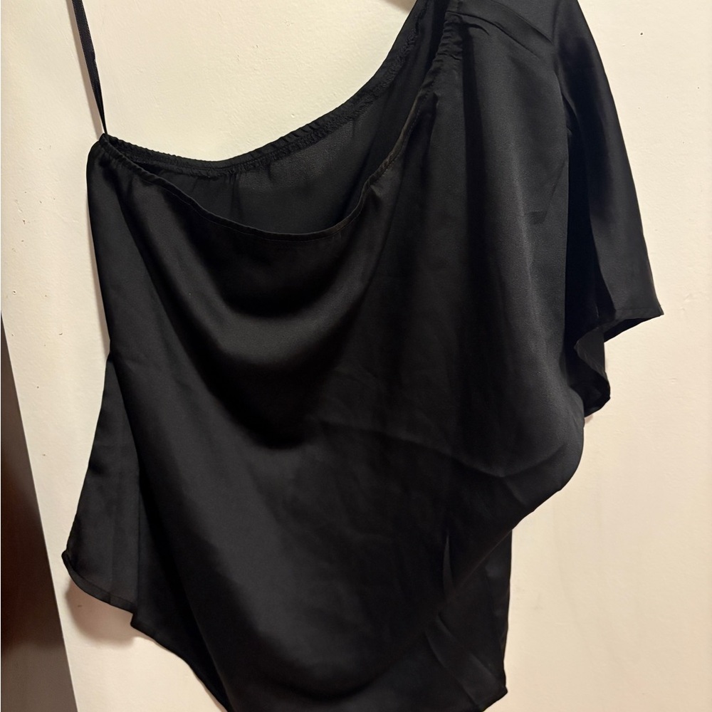 Elegant Black Asymmetrical Top